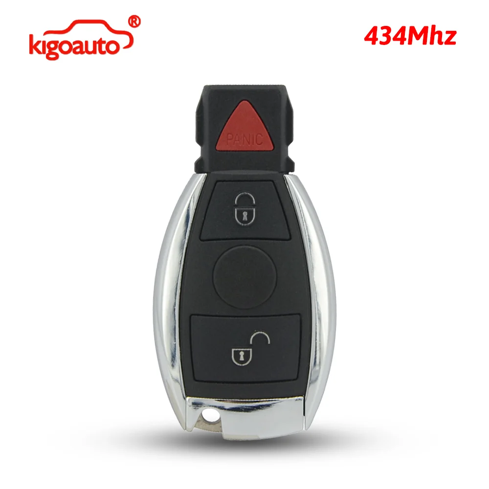 kigoauto FCC IYZDC12K Smart key 2 button with panic 434Mhz BGA for Mercedes Benz 2001 2002 2003 2004 2005