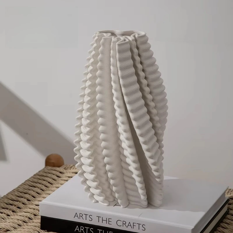 

3D Printed Vase Roll Terrace, Styling Luxury Vase Home Decoration Vase Chaozhou Ceramics