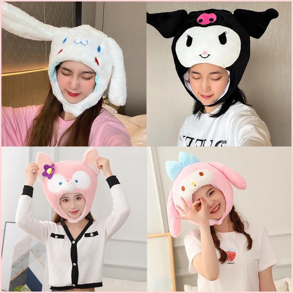 Sanrioed My Melody Kuromi Kittly Kirby Hat Headgear Ins Anime Kawaii Funny Cute Feces Crab Lizard Photo Selfie Props Kits Gifts