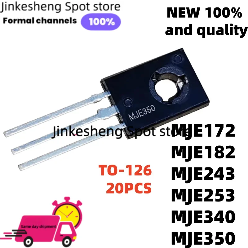 TO-126 High quality 20PCS MJE340 MJE350 MJE253 MJE253G MJE243G Quality transistor MJE243 MJE172 MJE182