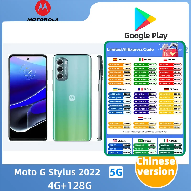 Motorola Moto G Stylus 5g (2022) XT2215 5g SmartPhone Snapdragon 695 6.8 inch Screen 5000mAh 50MP Camera Original Used Phone