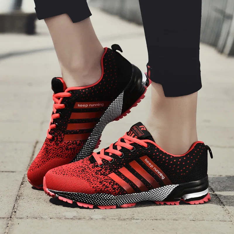 Men Women Running Shoes Breathable Outdoor Sport Sneakers Comfortable Athletic Training Footwear