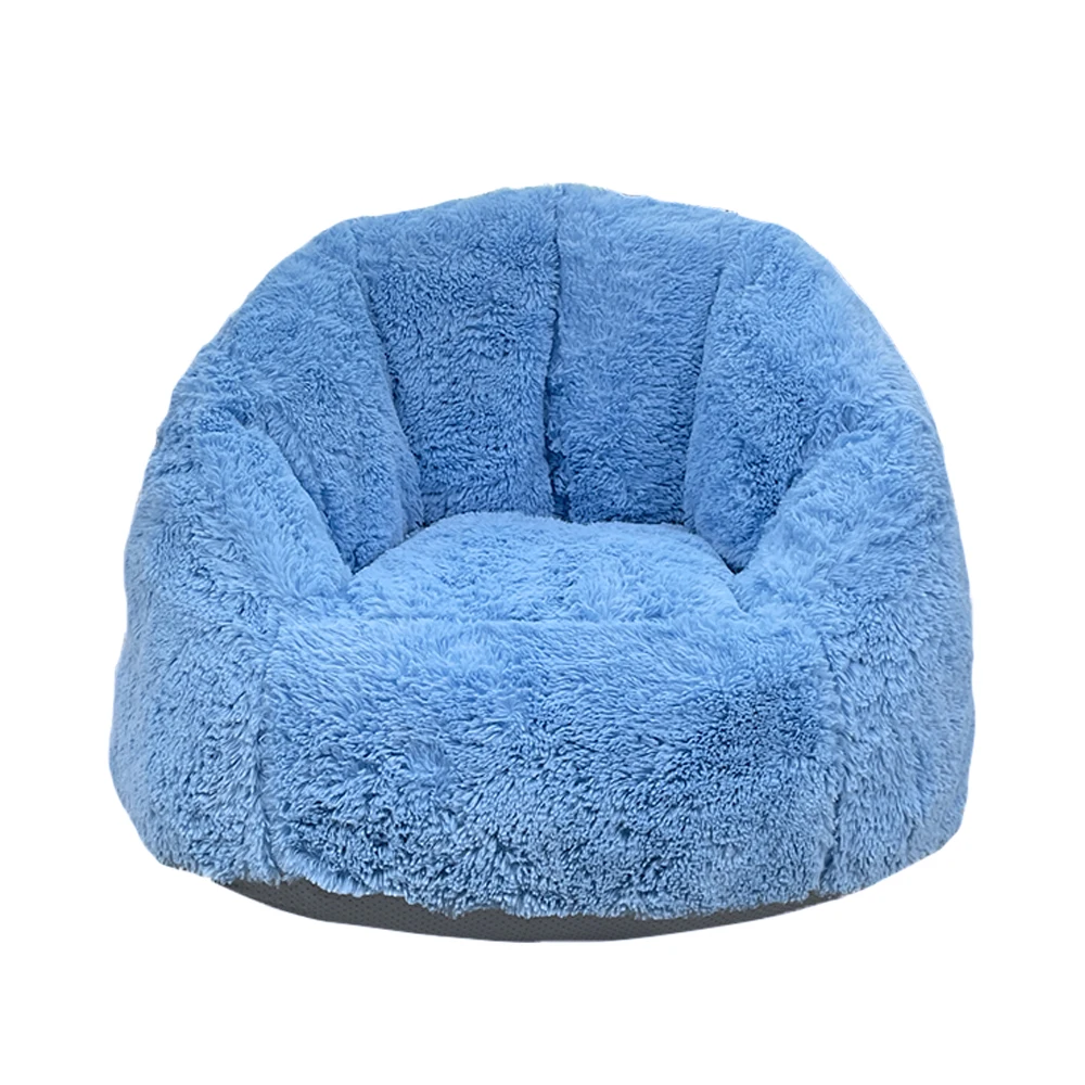 *2026 Hot Selling Craftsman Style Kids Bean Bag Chair with Velvet Upholstery and Removable Cover for Children