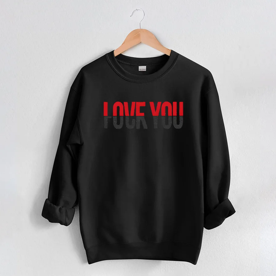 Damen Plus Slogan Print Pullover plus Größe lässig Sweatshirt Langarm Rundhals Sweatshirt Basic Tops Kleidung Shirt Hoodie