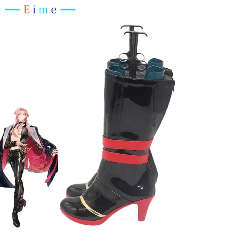 Gioco Nu Carnival Aster Scarpe Cosplay Stivali di Carnevale di Halloween Cosplay Prop Anime Scarpe in pelle PU su misura