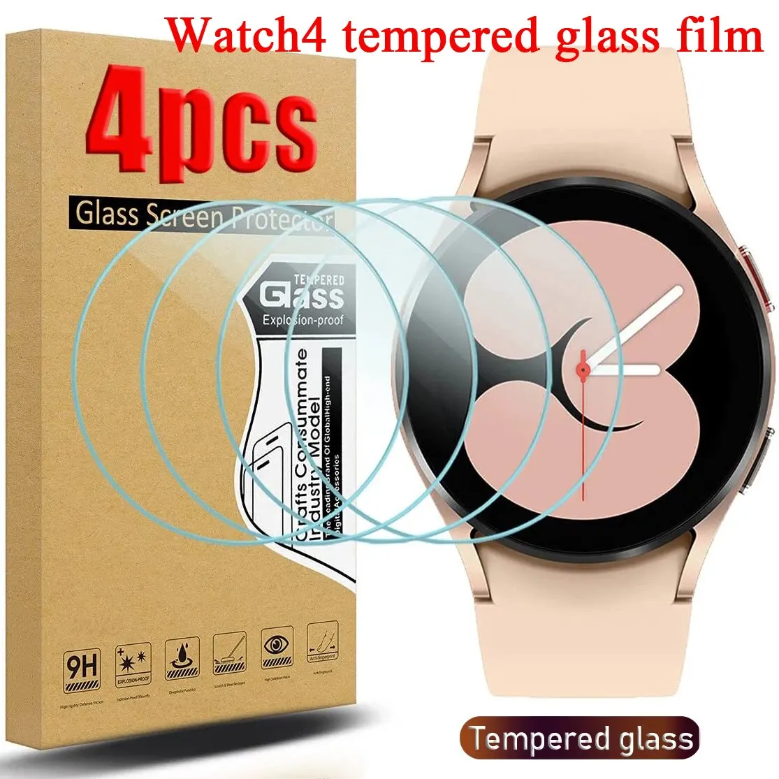 9H Tempered Glass for Samsung Galaxy Watch 4 40mm Classic Watch 3 Anti Scrach Film HD Screen Protectors