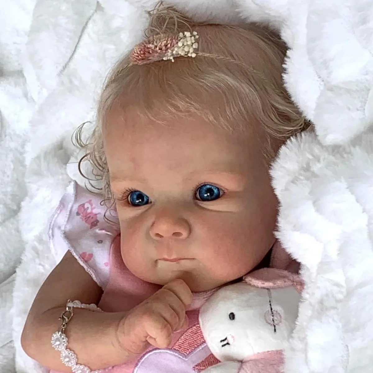19-Zoll-Betttie-Reborn-Babypuppen, realistisch, lebensecht, bezaubernd, für Neugeborene, Mädchen, bestes Geburtstags- und Weihnachtsgeschenkspielzeug