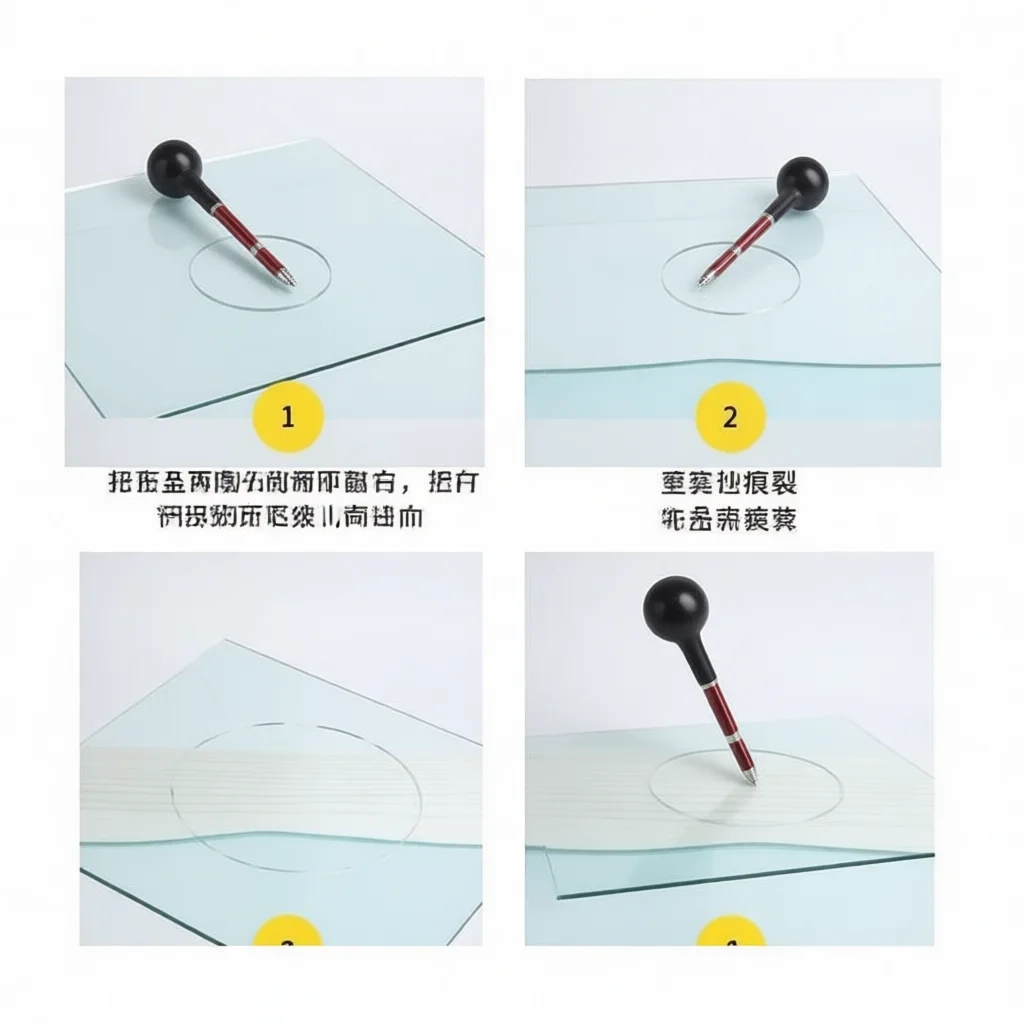 Adjustable Glass Circle Cutter Compass Style Crafting Tool Stained Glass Art Supplies For Home Repair And DIY Work