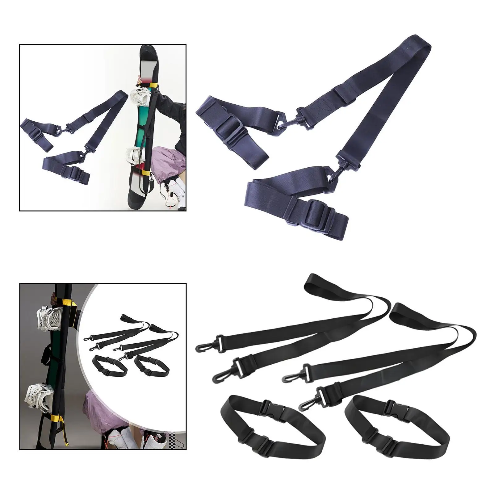 

Ski Pole Carrier Straps Handle Straps Lightweight Portable Ski Shoulder Carrier Lash Snowboard Carrying Straps for Ski Winter