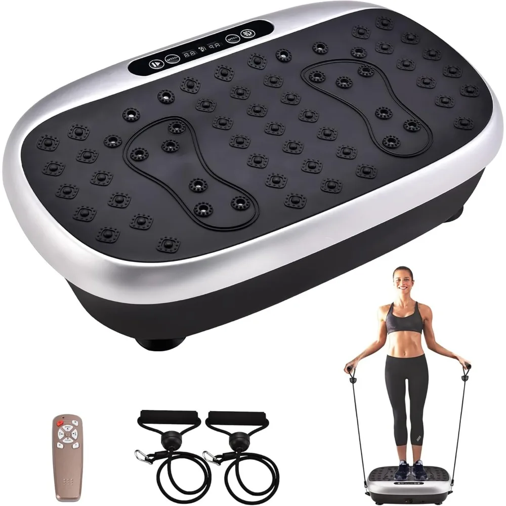 

Bolt Vibrating Plate Exercise Machine Lymphatic Drainage Machine Full Body Vibrating Platform Exercise Machine 300 lbs Brown