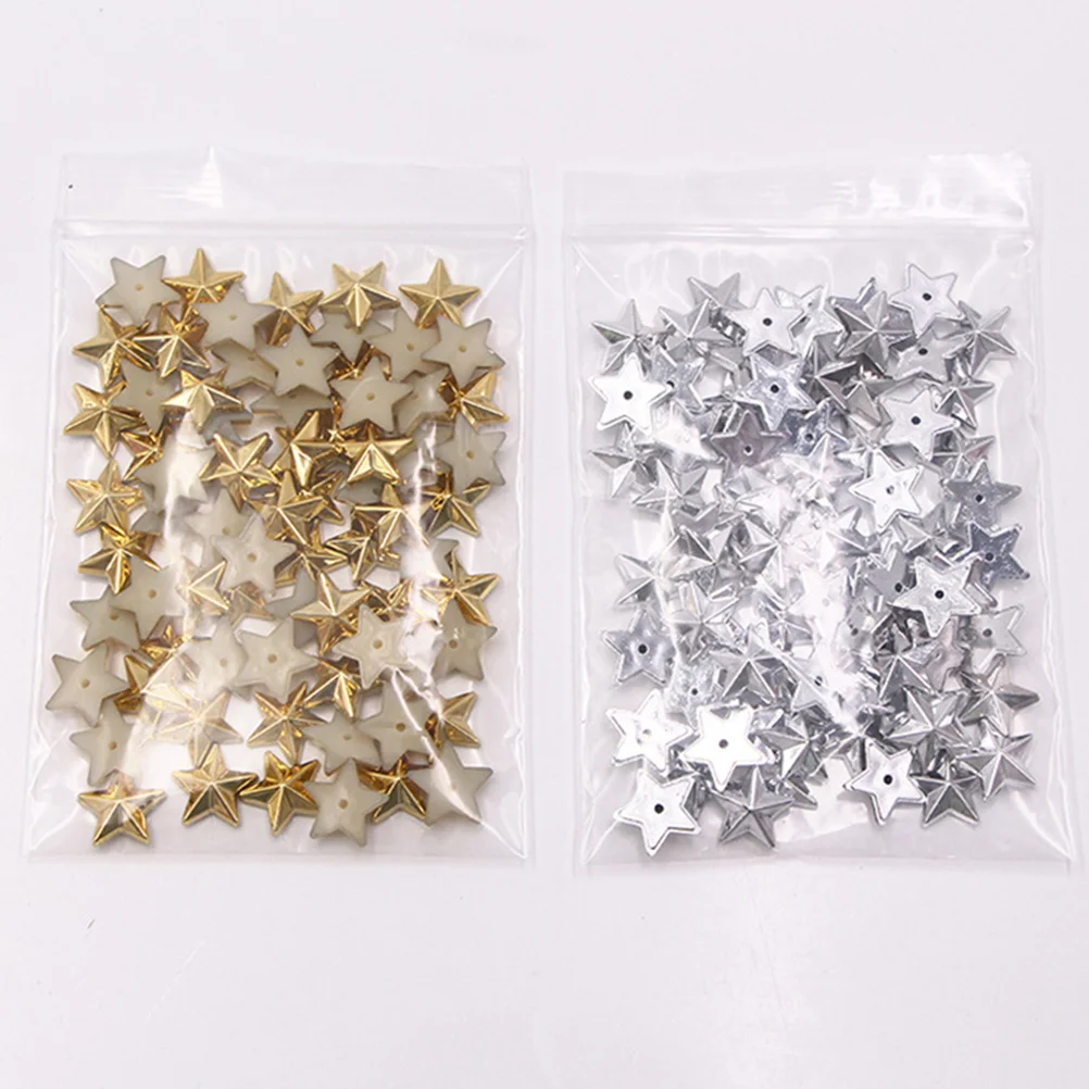 

200 Pcs Christmas Decorations Verzierung Acryl Stern Embellishments Silver Sterne