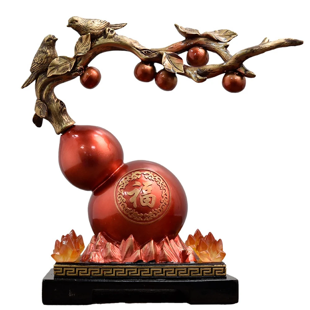 

New Chinese style Wealth Attraction Persimmon Gourd Decoration Wine Art Home Office Desktop Decoration Figurines Statues Decor