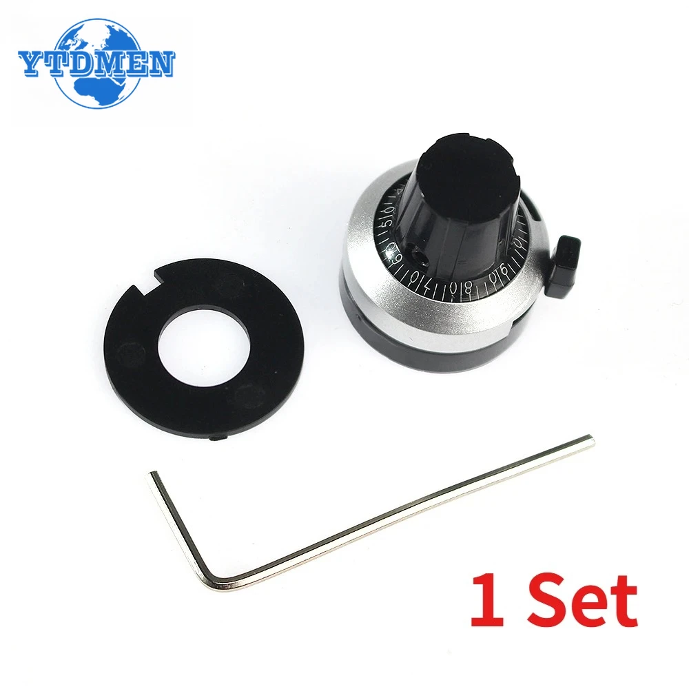 1Set 3590S 6.35mm WXD3-13 Potentiometer Precise Dial Knob with Locking 3590 Knob Hat Kit
