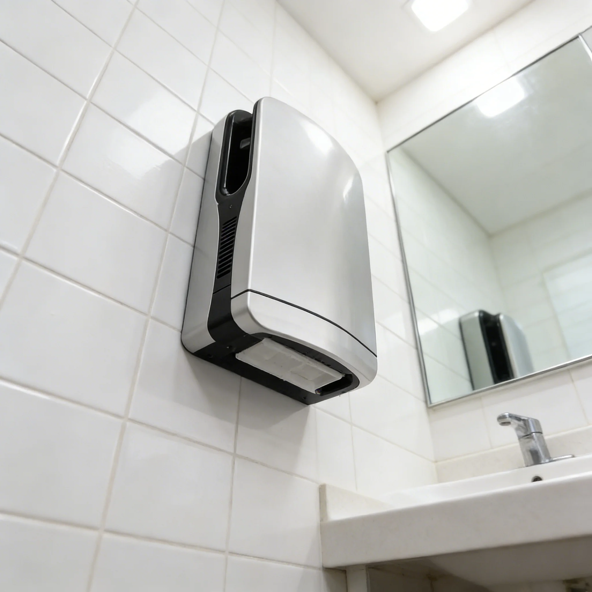 

Automatic Sensor-Activated Jet Warm Air Wall-Mounted Hand Dryer 1800W Plastic for Bathroom