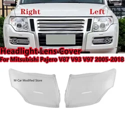 Right&Left Car Headlight Lens Lampcover Cover Lampshade Shell For Mitsubishi Pajero V87 V93 V97 2005-2018 Headlight Cover Shell
