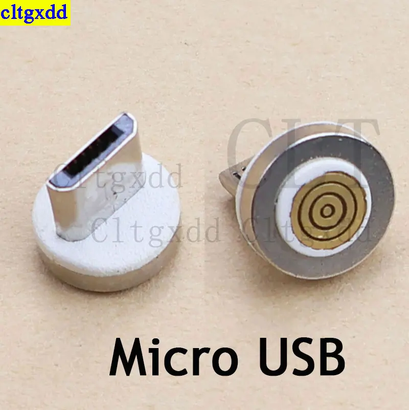Cltgxdd 2piece Micro USB Type C magnetic male plug connector with 7-pin female socket, 360° rotating converter for USB charging