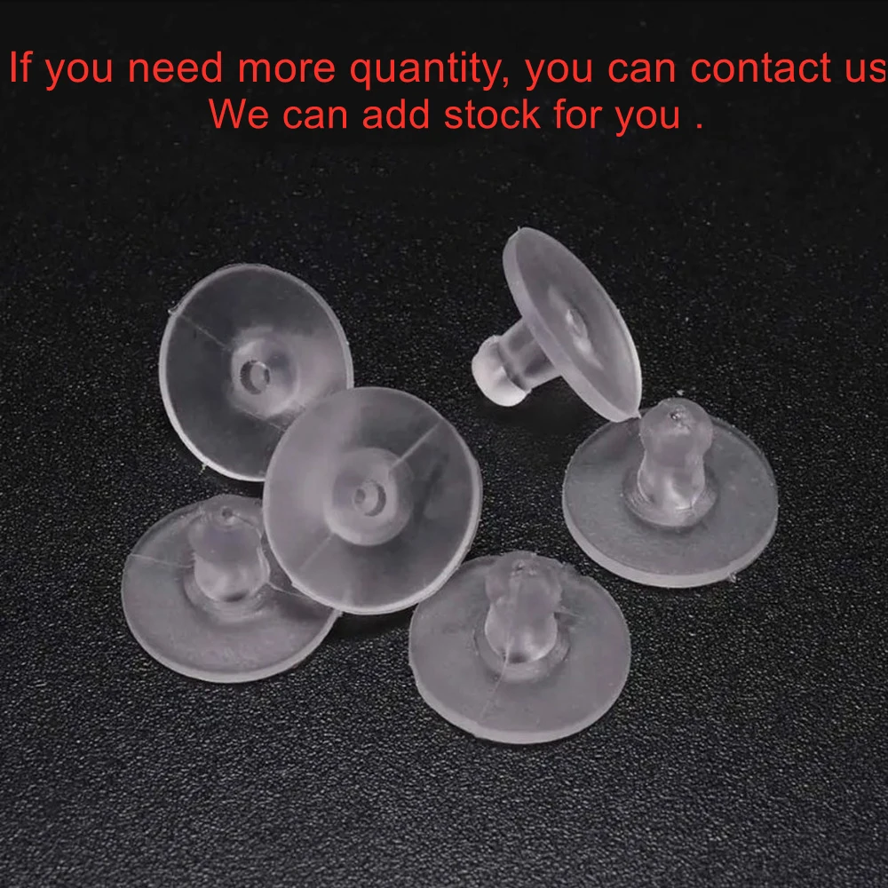 100pcs/lot Earrings Rubber Earring Back Silicone Round Ear Plug Blocked Caps Earrings Back Stoppers Supplies for jewelry DIY Ear