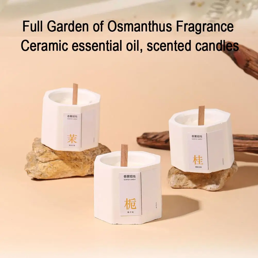 

Osmanthus Scented Candle Home Fragrance, 36H Burn Phthalate-Free Soy Wax, Artisan Heirloom Gift For Tranquil Spaces W0Z3