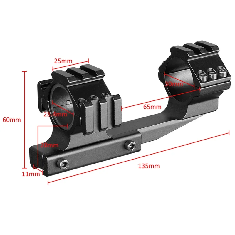 Tactical Rifle Aiming 11mm One-Piece Three Sides Mount 25.4Mm/30Mm Ring Mount Accessory Rails Picatinny Weaver Base