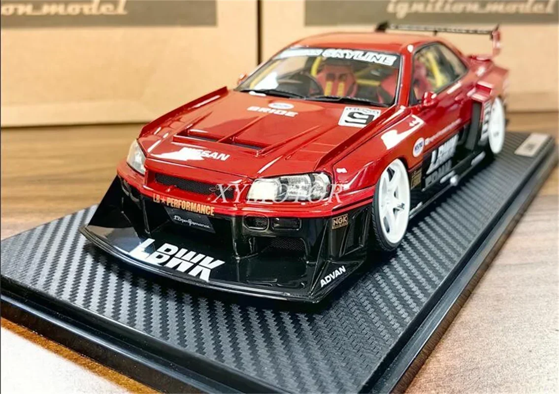 Ignition IG 1/18 For Nissan Silhouette SKYLINE LB-ER34 Super Diecast Model Car Red Toys Gifts Hobby Display Ornaments Collection