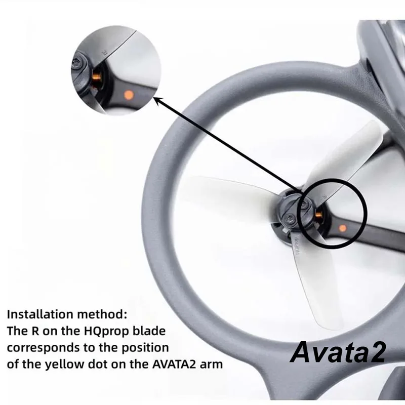 4 Paar HQProp 3X3X3 Propeller 3-Zoll 3-Blatt Prop Polycarbonat 3*3,2*3 Propeller für DJI Avata 2 FPV Racing Drone Teile-Grau