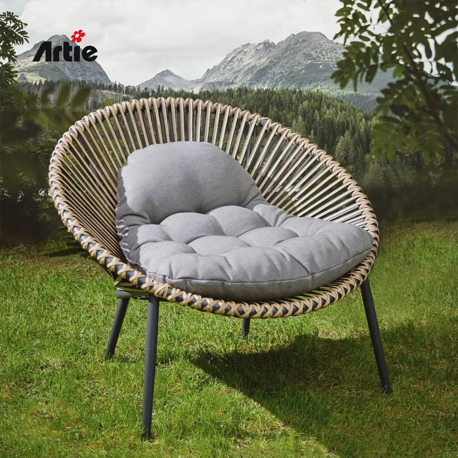 

Artie Balcony Furniture Outdoor Lounge Chairs Modern Rattan Furniture Terrace Chairs Sofa for Garden