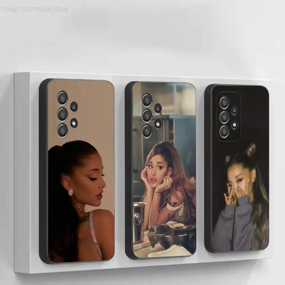 A-Ariana Singer G-Grande Fashion Black Soft Protective Case For Samsung S26 S25 S24 S23 S22 30 21 10 S9 Ultra Plus Lite FE