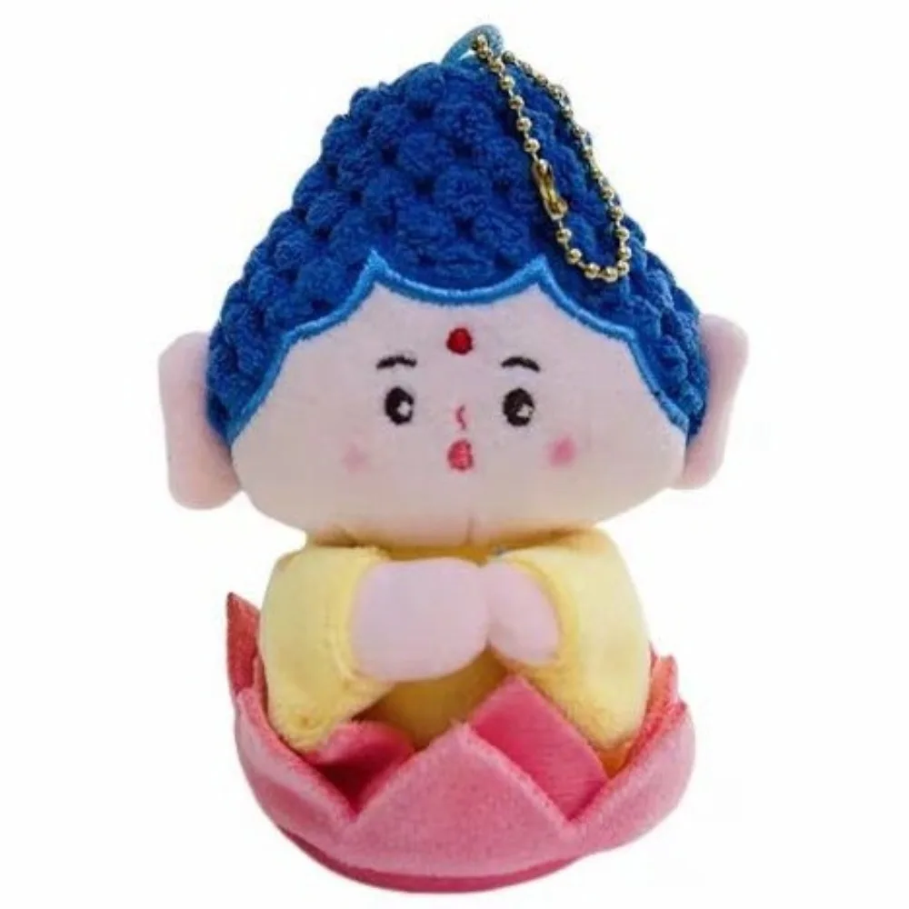 Lovely Shakyamuni Buddha Plush Pendant Stuffed Creative Buddha Stuffed Doll Soft Cartoon Buddha Plush Toy Bag Hanging