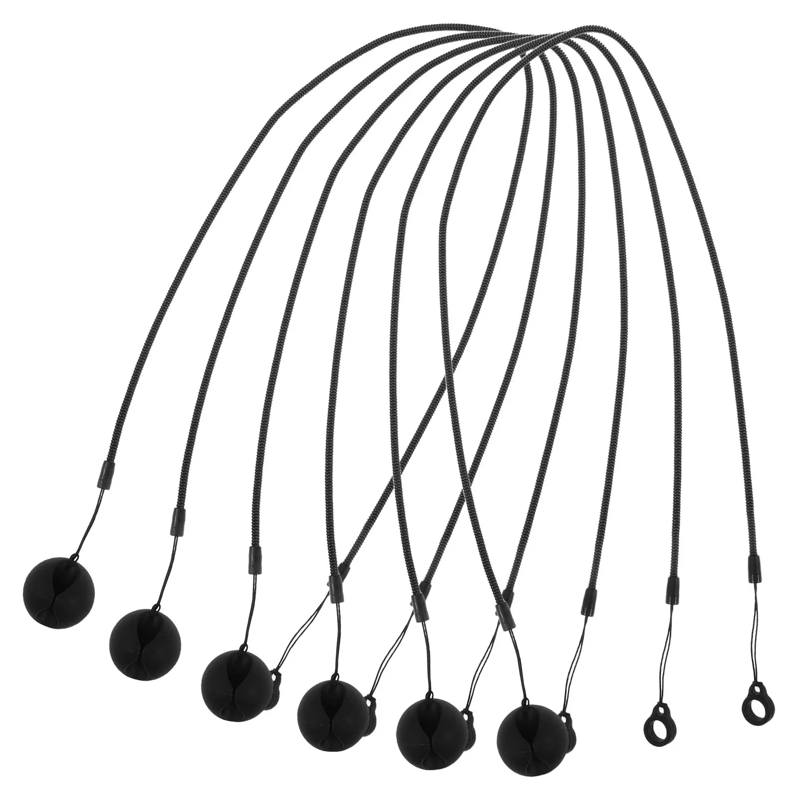 

6Pcs Retractable Pen Strap Anti-Lose Elastic Stylus Leash Spring Tether 25 Inch Silicone Base Tablet Pen Holder Clipboard Office