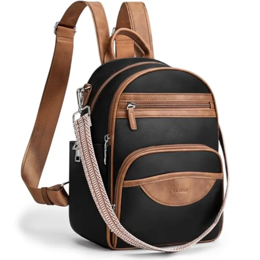 

Small Backpack Purse for Women, Mini Backpack Vegan Leather with RFID Blocking and Tablet Pocket, Cute Shoulder Handbag for Tra