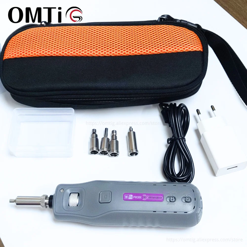 OMTiG Wireless Microscope 200 Magnification WIFI Fiber Optic End Face Inspection Scope FVM105A