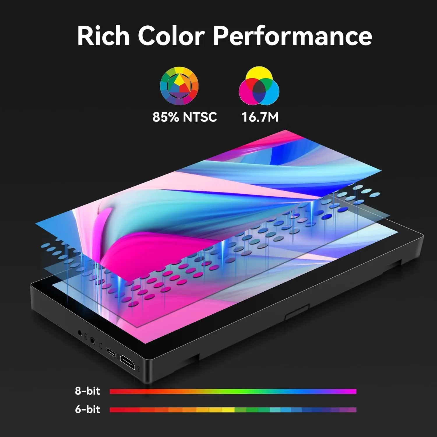 10.3인치 소형 터치스크린 모니터, 1920 x 720 IPS 미니 터치 디스플레이, HDMI USBC, 컴퓨터 AIDA64 GPU CPU RAM 모니터링용