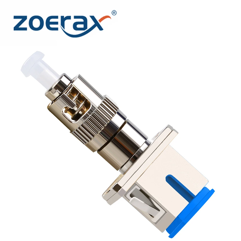 ZoeRax ST/UPC Male to SC/UPC Female Simplex Hybrid Optical Fiber Connector Single Mode Adapter for FTTH Coupler