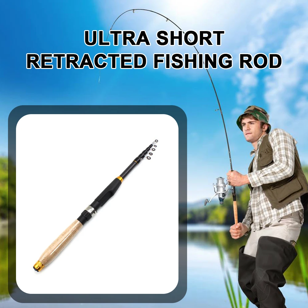 Telescopic Fishing Rods Carbon Fiber Spinning Rod for Fishing Pole Cork Wooden Handle Casting Fishing Tackle 1.8m 2.1m 3m 3.6m