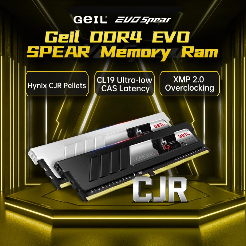 

GeIL DDR4 Memory Ram 16G 4000MHZ CL19 1.35V Hynix CJR Memoria for PC Desktop With Cooling Heatsink Support XMP 2.0