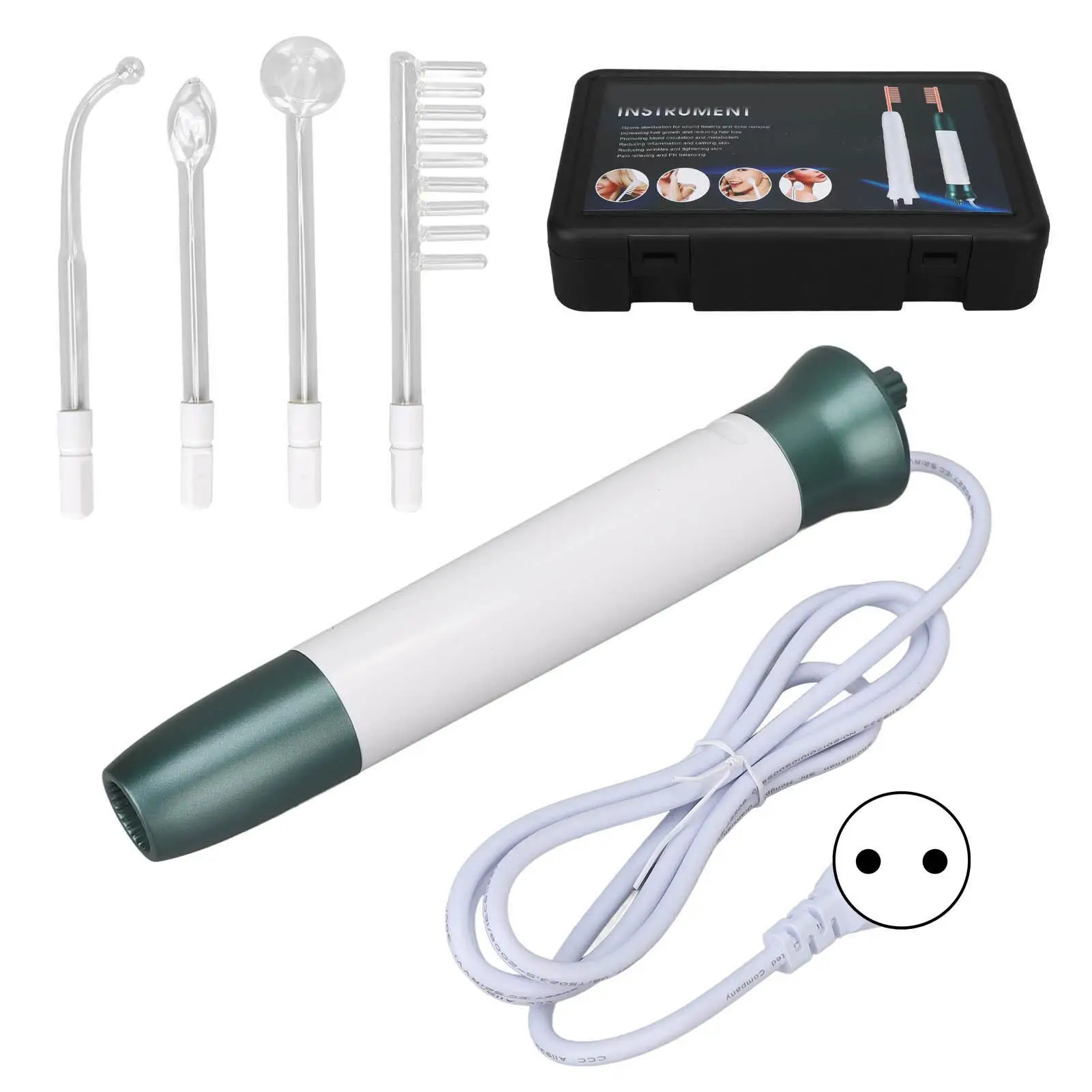 High-Frequency Facial Therapy Wand 100-240V - Professional Skin Tightening  for home Use