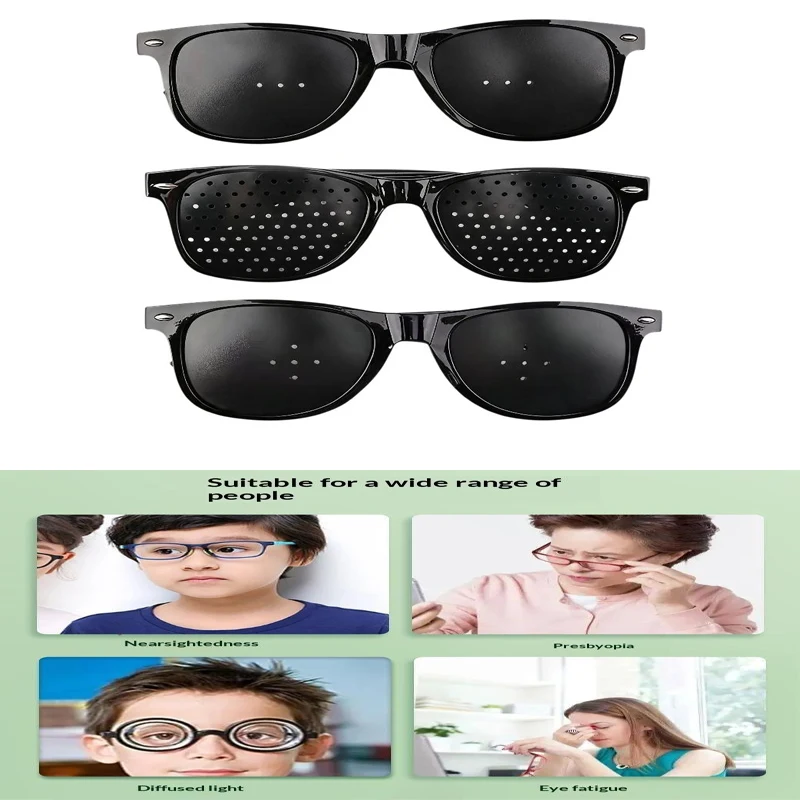1PC Plastic Pin Hole Sunglasses Natural Healing Effectively Relieve Eye Fatigue Eyesight Improve Vision Care Pinhole Glasses