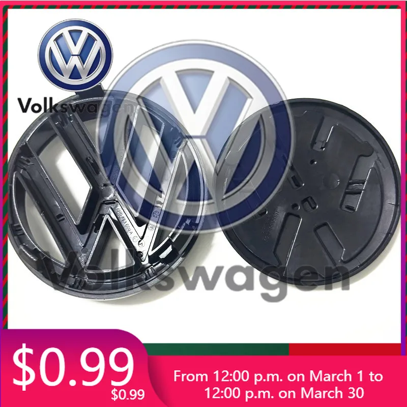 

Наклейка на автомобиль VW Volkswagen, 3D-значок из АБС-пластика для передней решетки, эмблема на багажник, сменные аксессуары для Volkswagen Polo