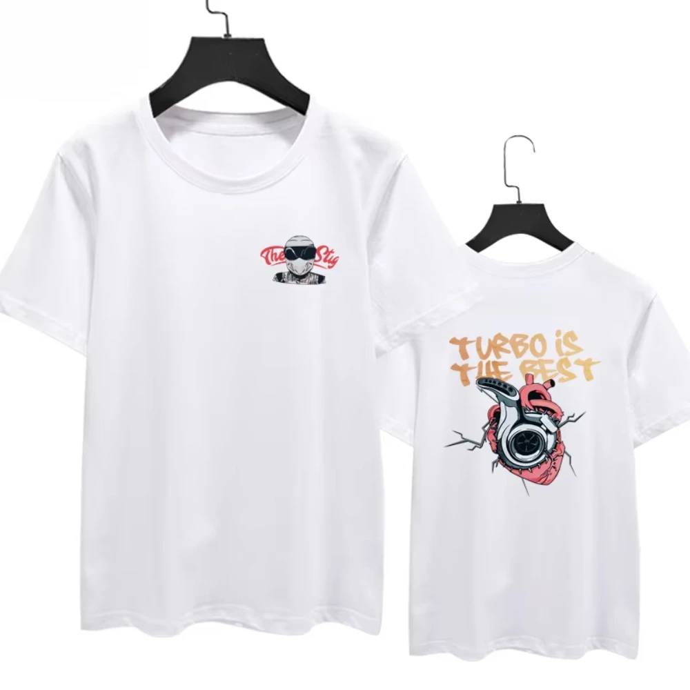 2026 Turbo Heart Car Mod Graphic T Shirt, Pure Cotton Short Sleeve Racing Mechanic Casual Tops for Kids Adults