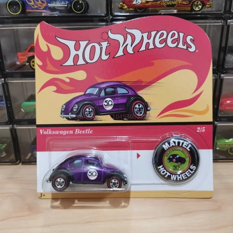 Stock Hot Wheels 50th Anniversary Remake Collection Limited Edition legeringsmodel speelgoed met badge Herdenkingseditie kleine auto