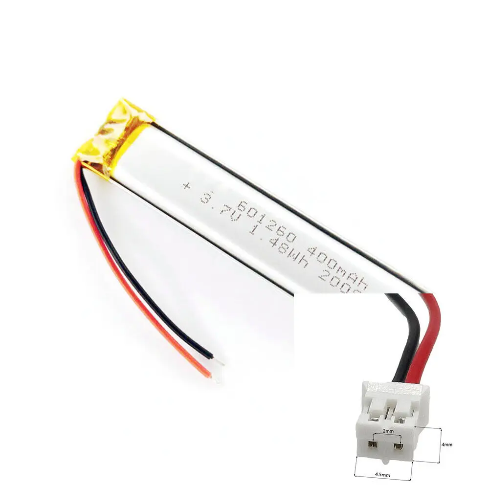 

Rechargeable 3.7V 400Mah 601260 Polymer Ion Battery For DVD CAMERA POWER BANK SMART WATCH MP535 MOBILE POWER