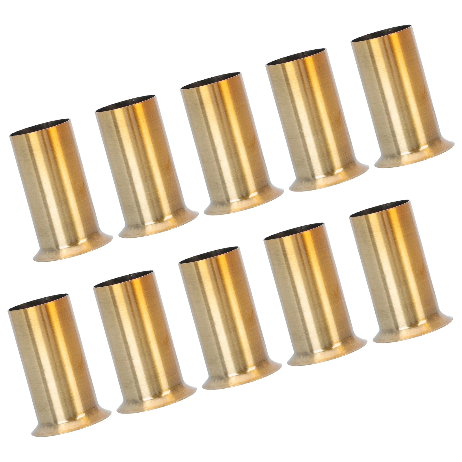 

10pcs Crystal Chandelier Sleeves Durable Iron Lighting Parts Flanging Lamp Base Candelabra Holder Cover Tube Accessories