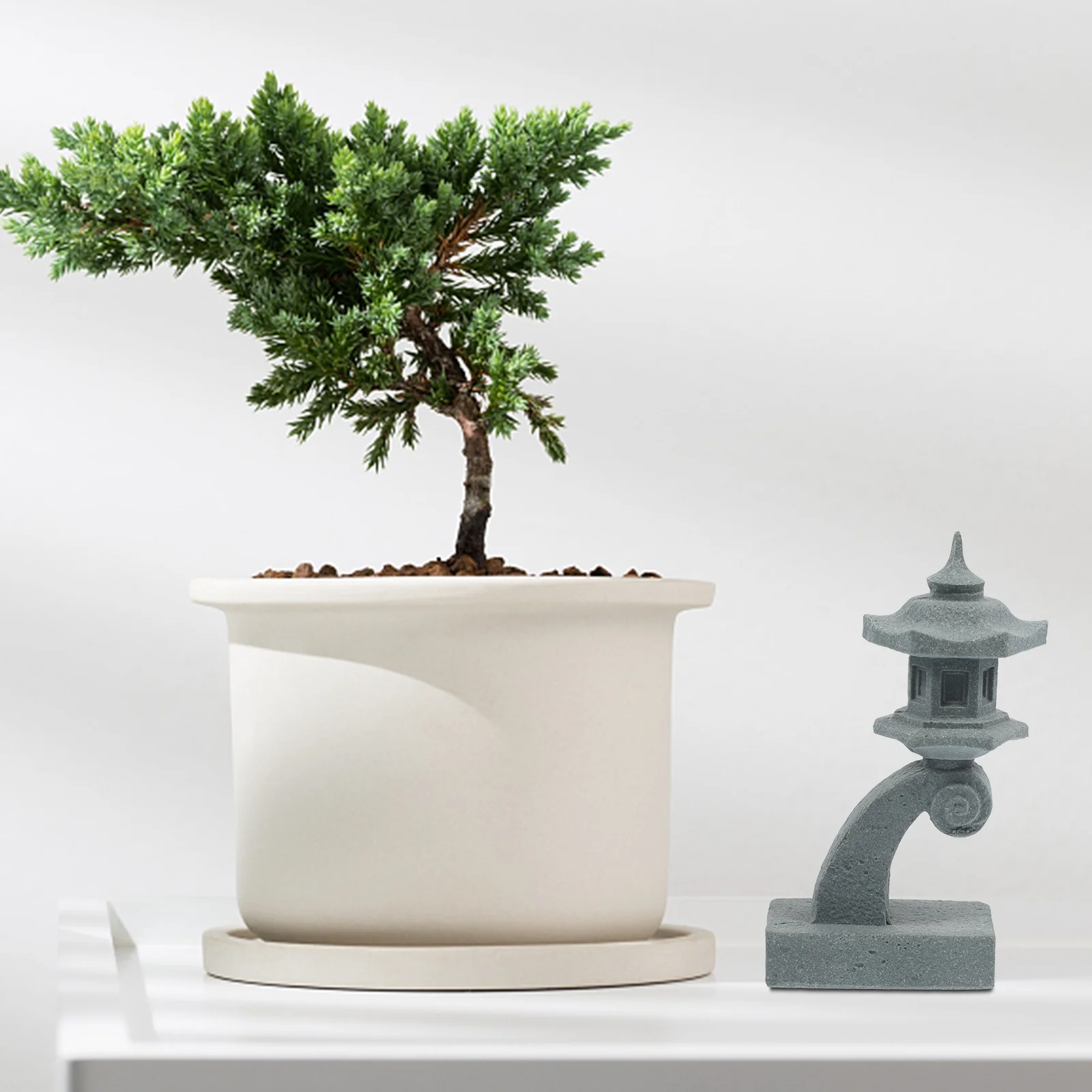 

Stone Lantern Ornament High-Fidelity Sandstone Pagoda Japanese Garden Decoration Bonsai Fish Tank Decor