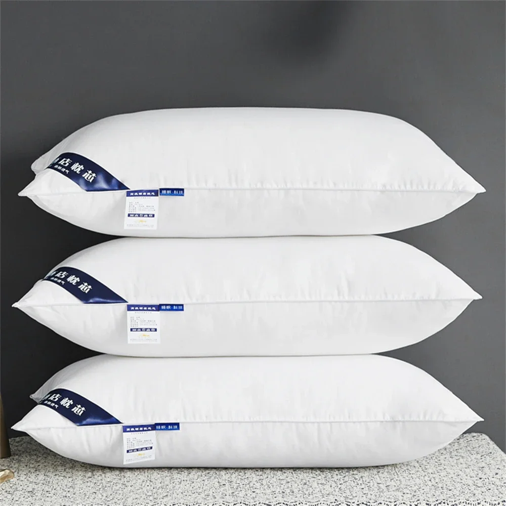 

100% Cotton White Pillow Soft Pillows for Bedroom Neck Pillow Core To Help Sleep Home Bed Thickened Protection Cervical Pillow