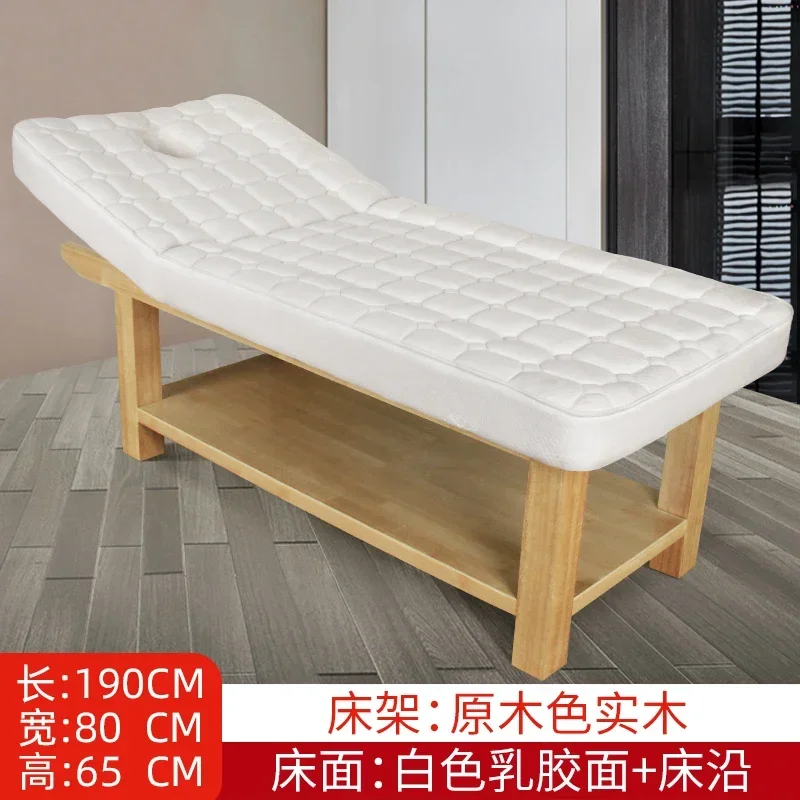 Solid Wood Beauty Massage Massage Bed Beauty Salon Special Body Therapy Tattoo Folding Household Latex