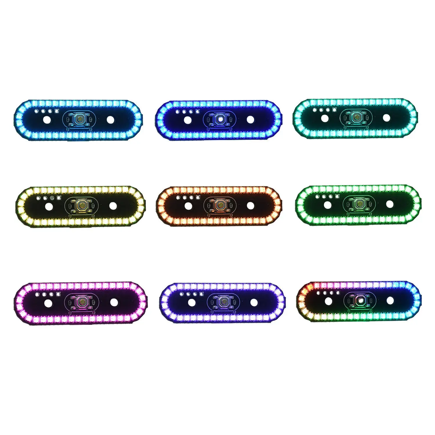 8 modes of colorful tail lights Color tail  LED streamer lights flashing gradual change breathing rotating