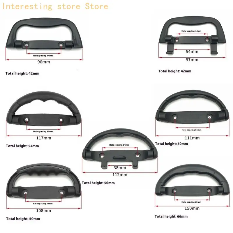 55KC Ergonomic Plastic Handle Replacement for Travel Bags Speaker Equipment Case and Storage Containers AntiSlip Design