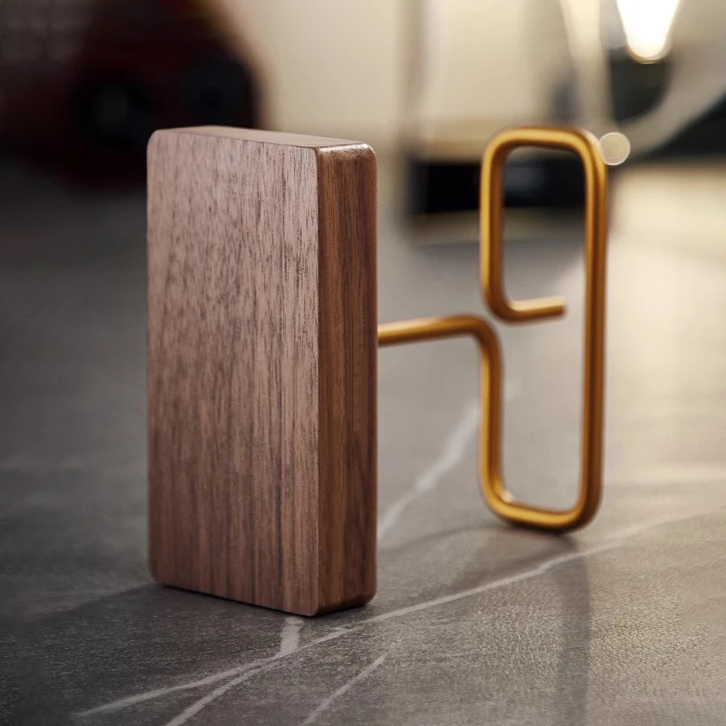 Portafiltro per caffè in legno contenitore per la conservazione del filtro per caffè in alluminio Dispenser per filtro per caffè per accessori per caffè a forma di V