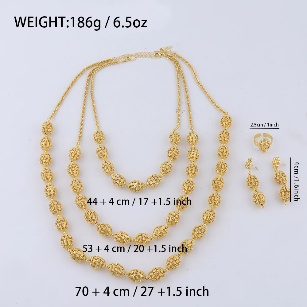 Women's Luxury Necklace & Earrings Set, Bridal Wedding Gift