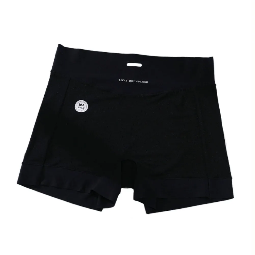 กางเกงชั้นในผ้าไหมน้ำแข็งบางเบาสำหรับผู้หญิง ไซส์ใหญ่ แบบเรียบง่าย กางเกงในผ้าฝ้ายบริเวณเป้า กางเกงขาสั้นกันแสงสำหรับสาวๆ